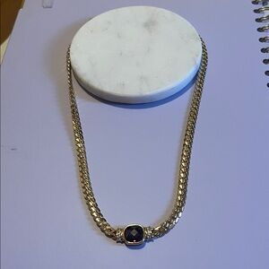 Elegant February birthday Gold Necklace with amethyst Accent